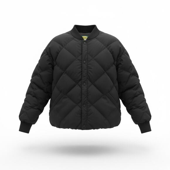 VTG Cabela’s Men’s Goose Down Quilted Puffer Bomber Coat 5XL Black